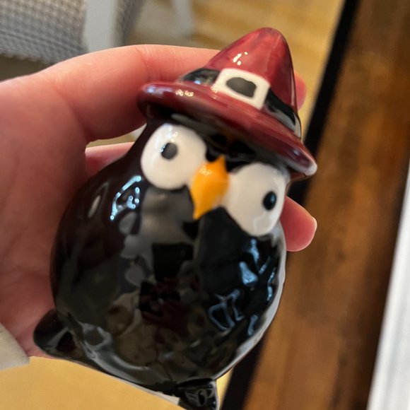 Owl Salt and Pepper Shaker Set of 4 with Two Holes Each and Rubber Stoppers (x) - Picture 7 of 11